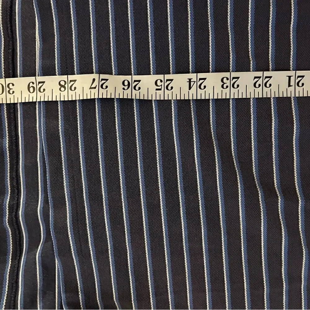 Polo Ralph Lauren 100% Cotton Navy White Striped Polo Shirt Size XL